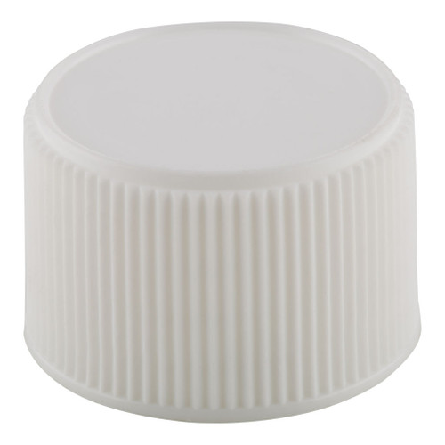 28mm 410 White Plastic Screw Cap with Liner
