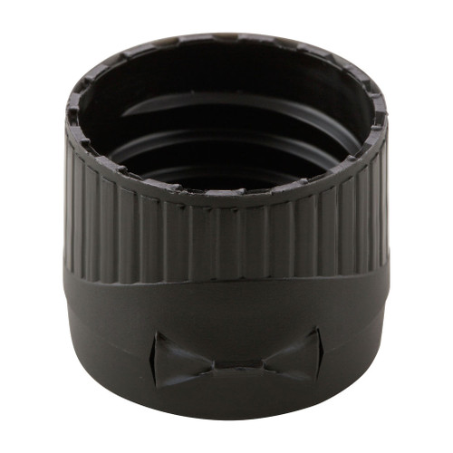 28mm 410 Black Plastic Wave Flip Top Cap