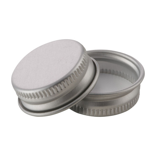 28mm 400 Silver Aluminium Screw Cap with Liner