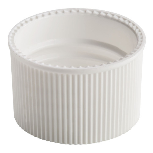 24mm 410 White Plastic Screw Cap with Liner