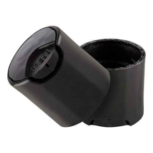 24mm 410 Black Plastic Disc Top Cap