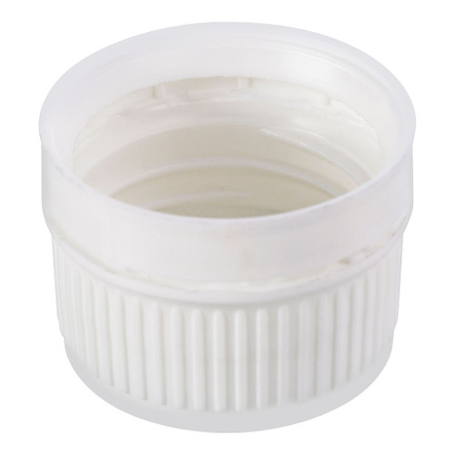 24mm White Plastic Tamper Evident Screw Cap with EPE Liner