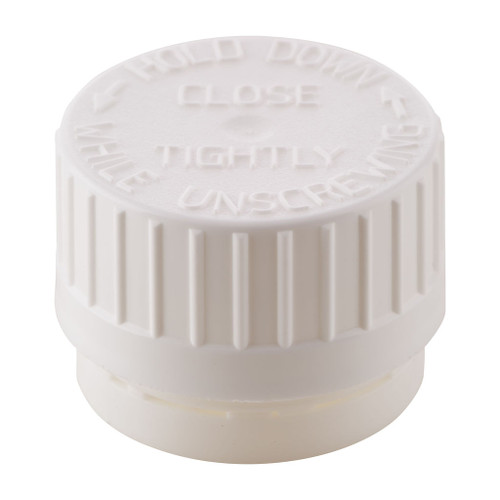 28mm White Plastic Tamper Evident CRC Cap with Liner