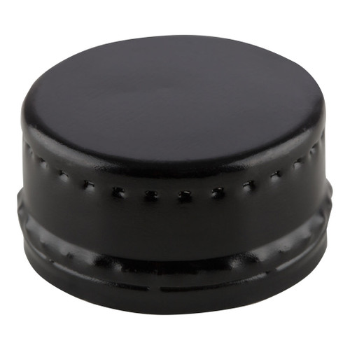 28mm Black Aluminium Tamper Evident Machine Applied Cap