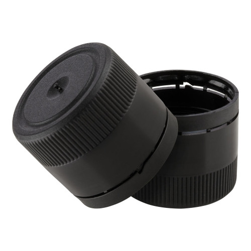 31.5mm Black Plastic Tamper Evident Screw Cap with Pourer Plug