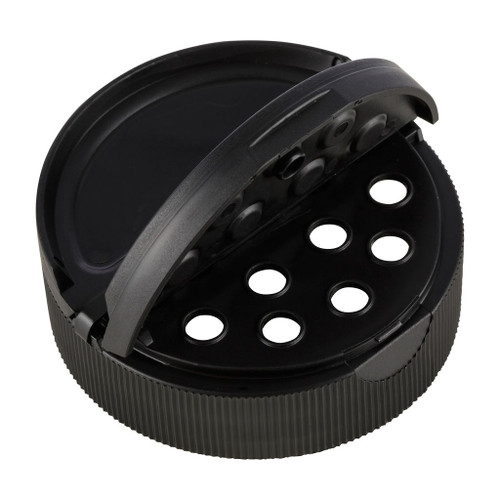 63mm Black Plastic 7-Hole Shaker Pourer Cap
