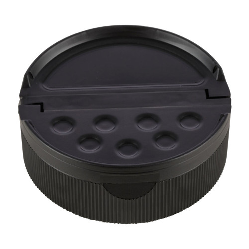 63mm Black Plastic 7-Hole Shaker Pourer Cap