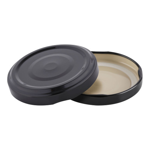 63mm Black Metal Button Twist Cap