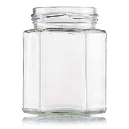 196ml Flint Short Hexagonal Food Jar 58mm Twist Finish - Pallet