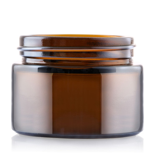 50ml Amber Glass Cream Jar 52mm Screw Finish