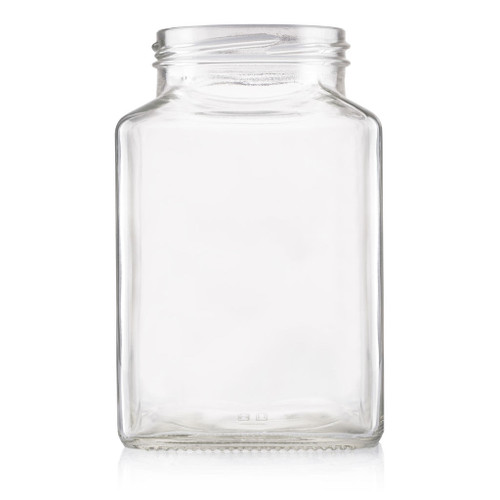 750ml Flint Glass Square Food Jar 70mm Twist Finish - Pallet