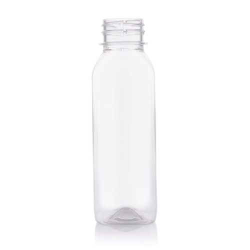 350ml Clear Plastic Square Beverage Bottle 38mm T/E SLJ Finish - Pallet