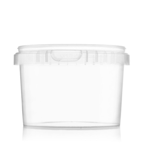 565ml Clear Plastic Food Tub 110mm T/E Finish