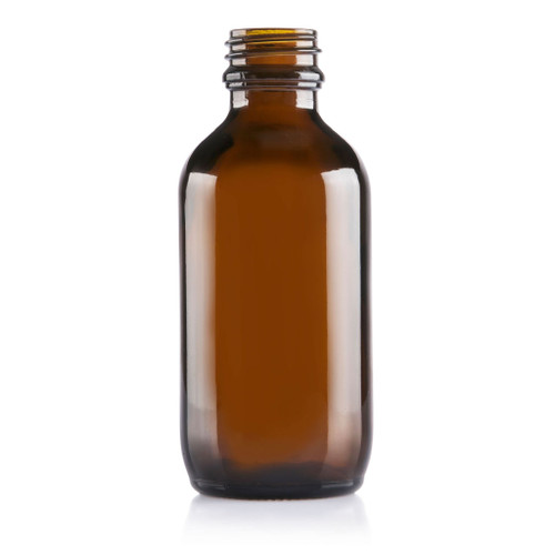 100ml Amber Glass Pharm Round Bottle 24mm T/E Finish