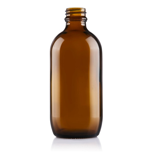 200ml Amber Glass Pharm Round Bottle 24mm T/E Finish