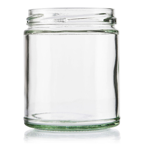 270ml Flint Glass Round Panelled Food Jar 70mm Twist Finish - Carton