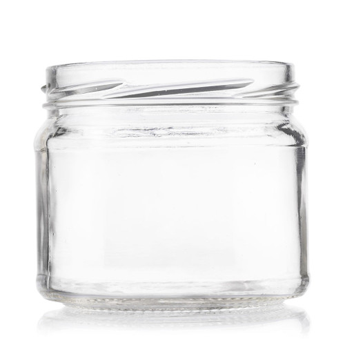 300ml Flint Glass Round Dip Jar 82mm Twist Finish - Pack