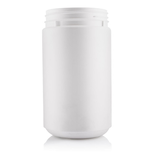 1.4kg White Plastic Round Jar 95mm T/E Finish