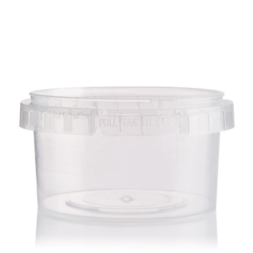 210ml Clear Plastic Food Tub 95mm T/E Finish