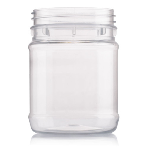 250ml Clear Plastic Round Food Jar 63mm T/E Finish
