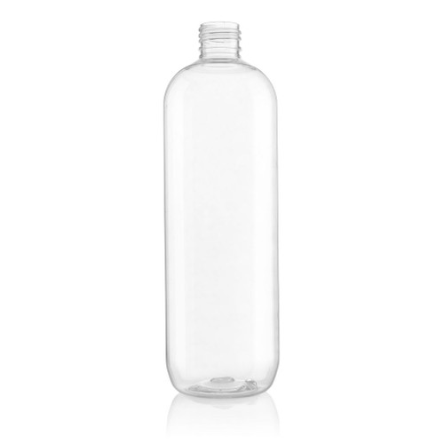 500ml Clear Plastic Tall Boston Bottle 24mm 410 Screw Finish
