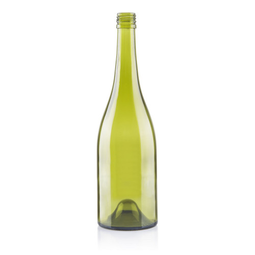 750ml French Green Glass  Square Heel Premium Burgundy Bottle BVS Finish