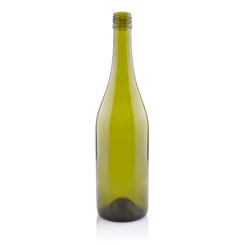 750ml Antique Green Glass Lightweight Punted Burgundy Bottle BVS Finish
