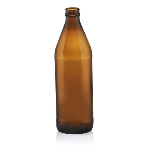 500ml Amber Glass Emerson Beverage Bottle Crown Finish - Pack