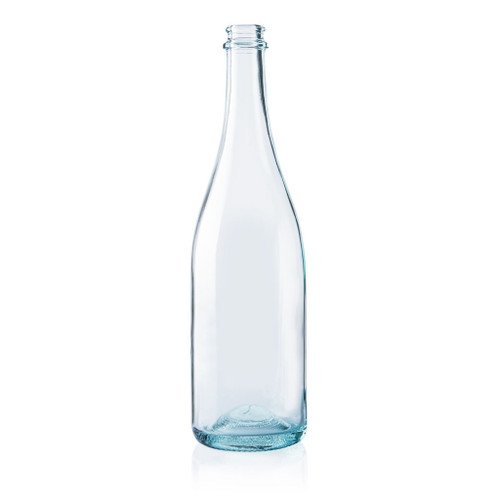 750ml Arctic Blue Glass Sparkling Bottle Crown Finish