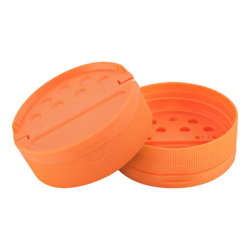 63mm Orange Plastic 7-Hole Shaker Pourer Cap