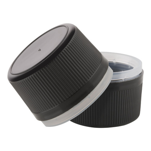 24mm Black Plastic Tamper Evident Screw Cap