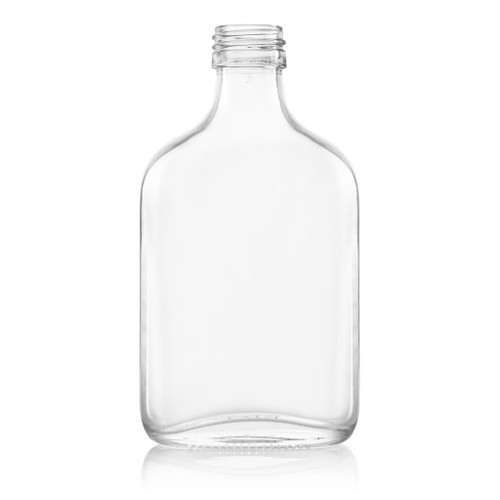 200ml Super Flint Glass Oval Hip Flask 28mm T/E Finish - Carton