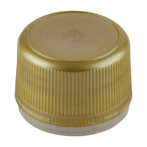 24mm Gold Plastic Tamper Evident Cap