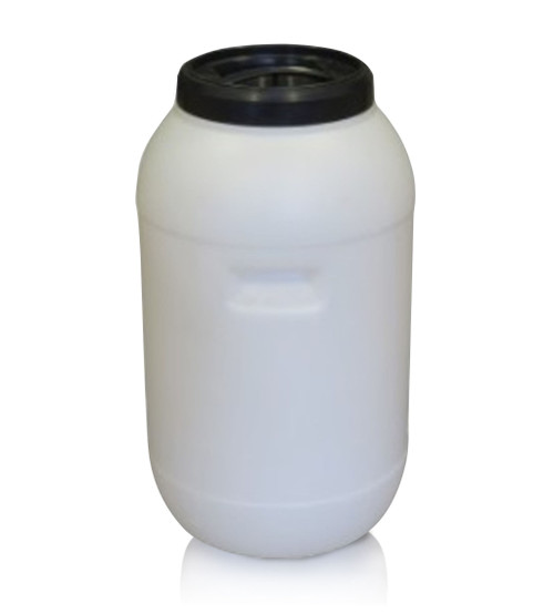 60Ltr Natural Plastic Fermenter Keg with Bung and Black Lid