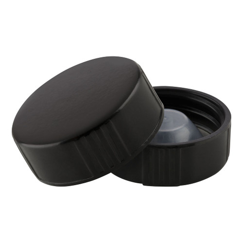 33mm 400 Black Plastic Cone Seal Screw Cap with Liner 33mm 400 Black Plastic Cone Seal Screw Cap with Liner