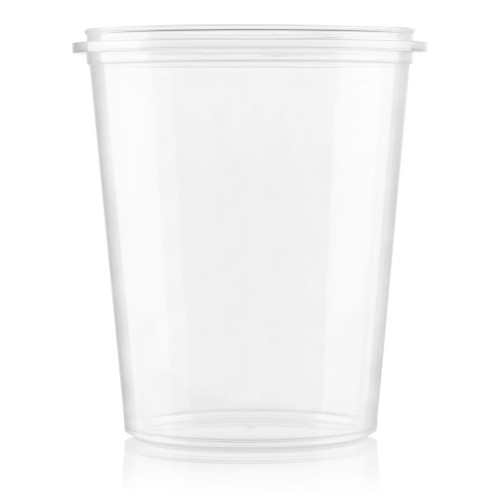 500ml Clear Plastic Tub 93mm T/E Finish