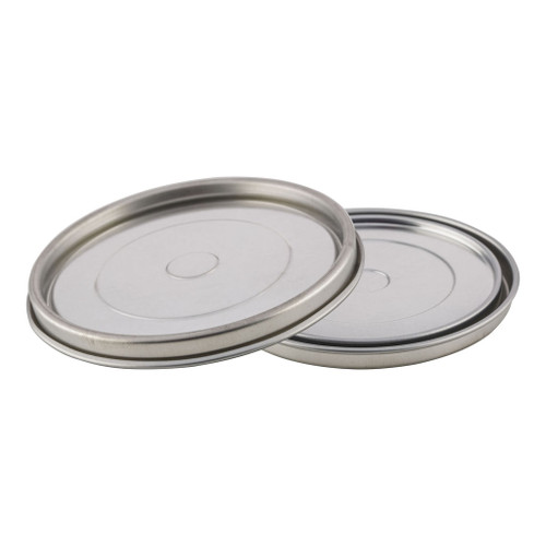 107mm Varnish Outside, Plain Silver Inside Tinplate Lid