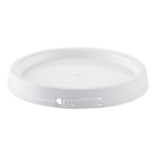 124mm White Plastic Tamper Evident Pail Lid