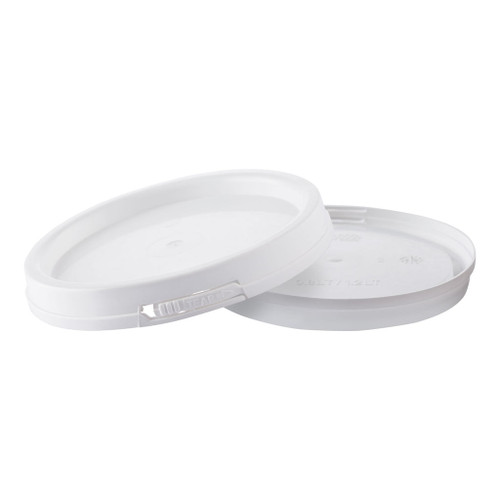 124mm White Plastic Tamper Evident Pail Lid