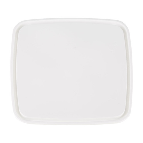 2Ltr White Plastic Square Ice Cream Tub Lid