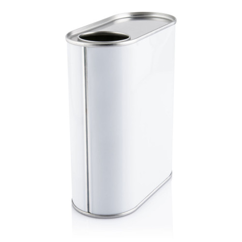 1Ltr White Outside Tinplate Flask - Carton