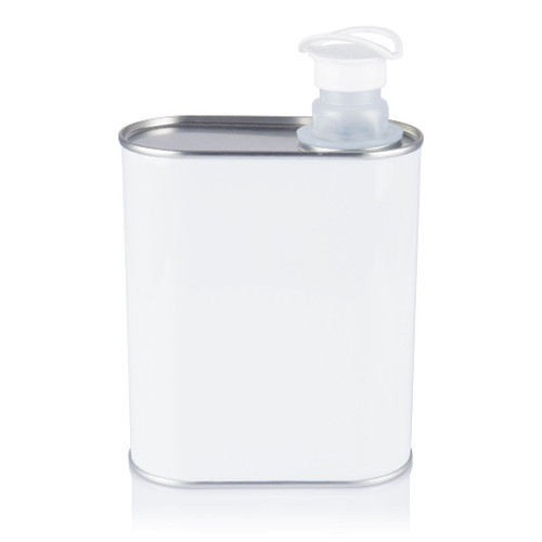 1Ltr White Outside Tinplate Flask