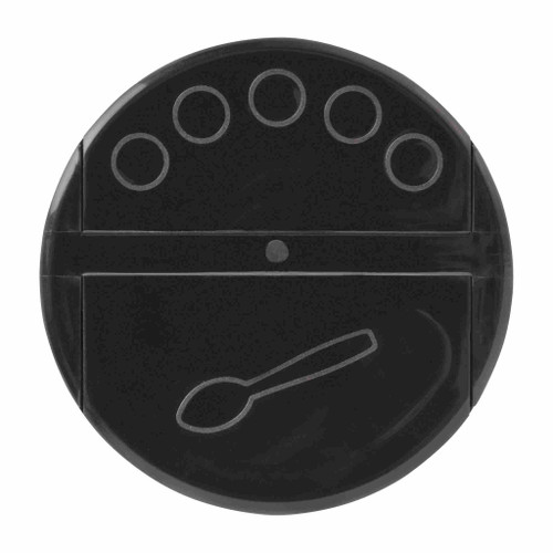 63mm Black Plastic Dual Flapper Cap with Liner