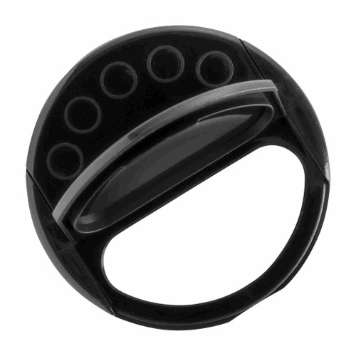 63mm Black Plastic Dual Flapper Cap with Liner