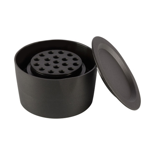 38mm Black Plastic 19-Hole Shaker cap with Lid