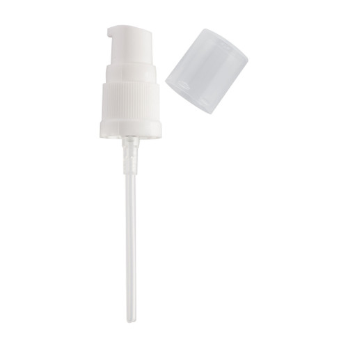 18mm White Plastic Step Gel Pump & Overcap 85mm Diptube