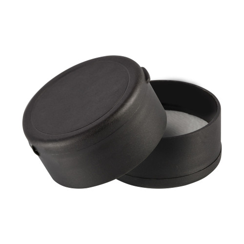 41mm Black Plastic 19-Hole Shaker Flip Top Cap with Liner