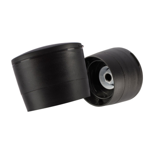 38mm Black Plastic Grinder Cap with Pull-Up T/E Membrane