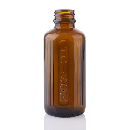 100ml Amber Glass Poison Bottle 24mm T/E Finish