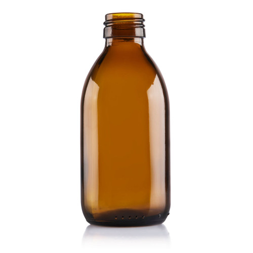 200ml Amber Glass Syrup Bottle 28mm T/E Finish